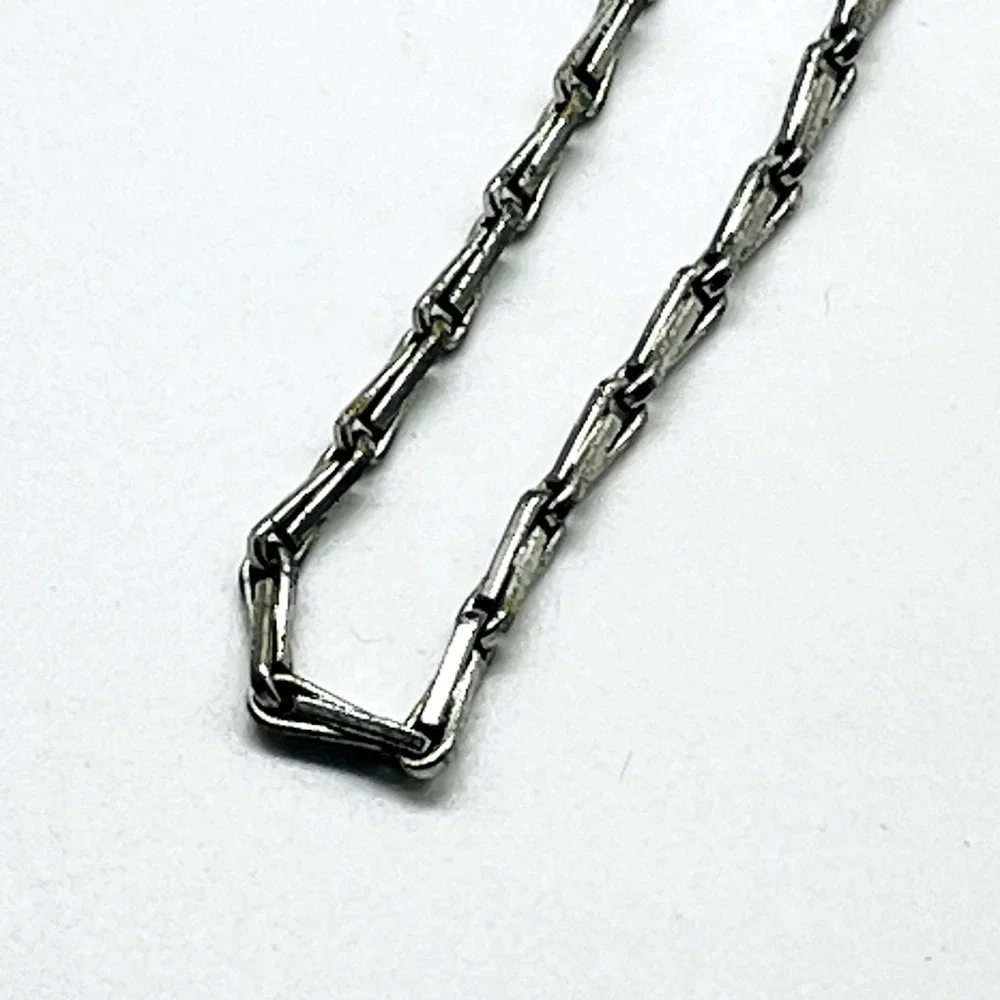 Signed Whiting and Davis Necklace Silver Tone Snake Chain Vintage Classic